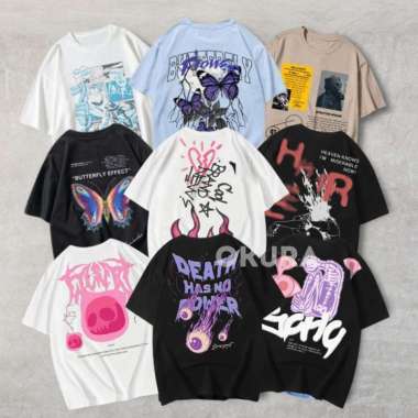 Paket Hemat Baju Kaos Distro Original Pria Wanita Kaos Distro Oversize Lengan Pendek Terbaru 6 Kaos