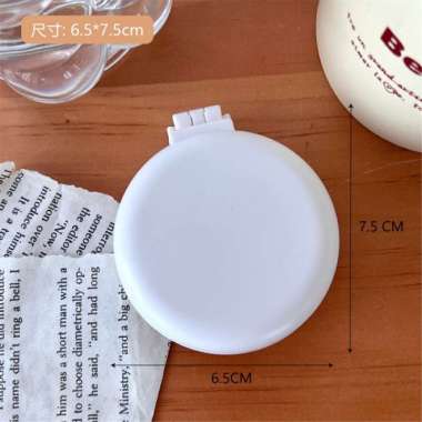 Sisir Rambut Bulat Kaca Cermin Compact 2IN1 Mini Kecil Portabel Saku Cermin Ukuran Kecil Sisir Rambu