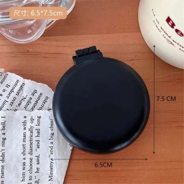 Sisir Rambut Bulat Kaca Cermin Compact 2IN1 Mini Kecil Portabel Saku Cermin Ukuran Kecil Sisir Rambu