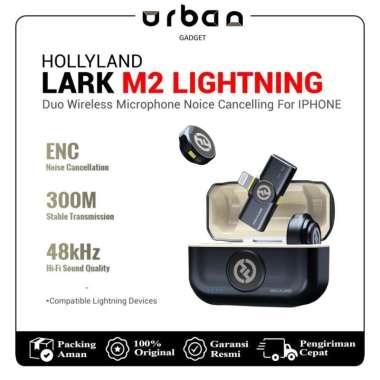 Mic Hollyland Lark M2 Dual Wireless Lavalier Microphone - Resmi M2 Lightning