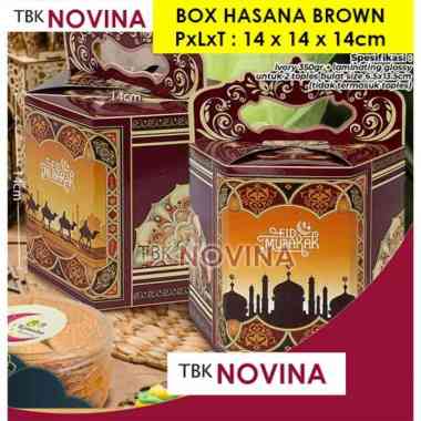 KOTAK KUE LEBARAN / KOTAK KUE IDUL FITRI / BOX KUE KERING / KOTAK STOPLES LEBARAN HASANA BROWN (099)