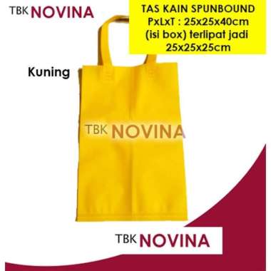 TAS SPUNBOUND / TAS KAIN DUS NASI / TAS NASI KOTAK / TAS KOTAK KUE / SHOPPING BAG KUNING