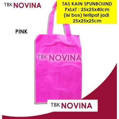 TAS SPUNBOUND / TAS KAIN DUS NASI / TAS NASI KOTAK / TAS KOTAK KUE / SHOPPING BAG PINK