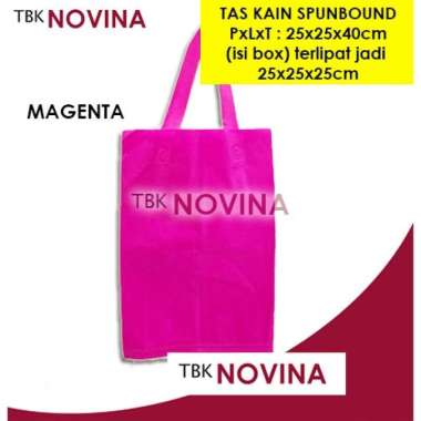 TAS SPUNBOUND / TAS KAIN DUS NASI / TAS NASI KOTAK / TAS KOTAK KUE / SHOPPING BAG MAGENTA