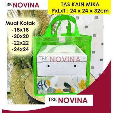 TAS SPUNBOUND / TAS KAIN DUS NASI / TAS NASI KOTAK / TAS KOTAK KUE / SHOPPING BAG TAS HIJAU MIKA