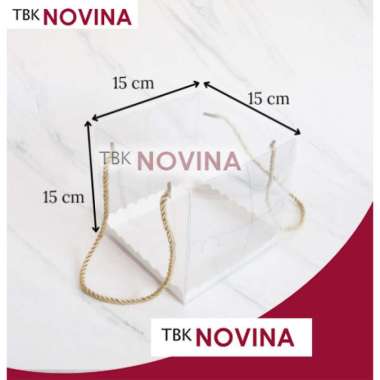 BOX MIKA CAKE / BOX MIKA KUE / KOTAK KUE CAKE / BOX CAKE CANTIK MIKA TALI 15x15x15