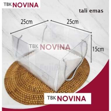 BOX MIKA CAKE / BOX MIKA KUE / KOTAK KUE CAKE / BOX CAKE CANTIK MIKA TALI 25x25x15