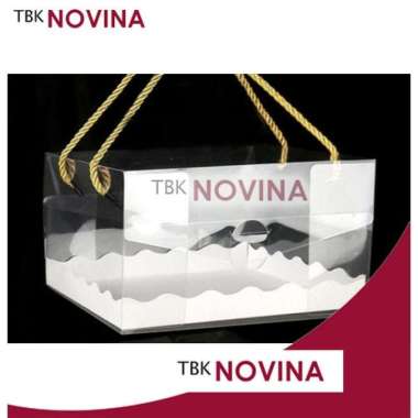 BOX MIKA CAKE / BOX MIKA KUE / KOTAK KUE CAKE / BOX CAKE CANTIK MIKA TALI 25x25x12