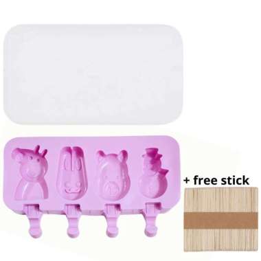 [READY BANDUNG] CETAKAN ICE CREAM SILICON CETAKAN ICE CREAM KARAKTER LUCU CETAKAN COKLAT AGAR-AGAR J