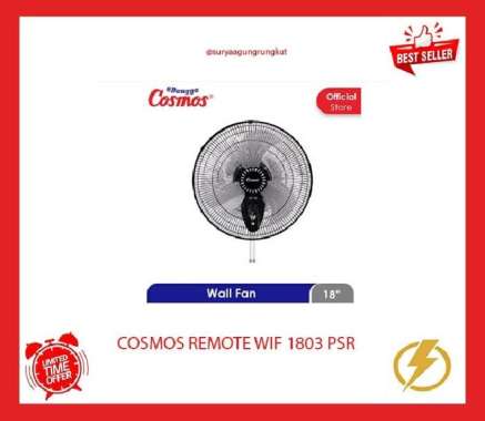 KIPAS ANGIN DINDING BESI COSMOS 18 INCH REMOTE - WIF 1803 PSR