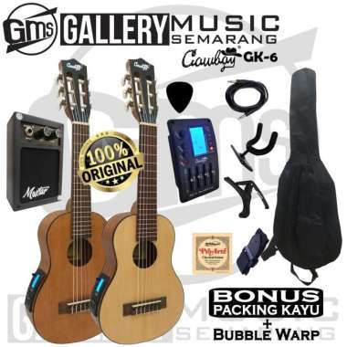 ORIGINAL!!! Guitalele Elektrik Cowboy GK-6 NA GK 6NS EQ AW-5 AKUSTIK MURAH GK-6 NA Natural