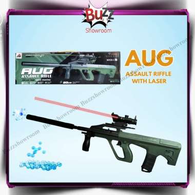 Mainan Tembakan Anak WGG AUG Water Gel Blaster Assault Rifle Watergel With Laser