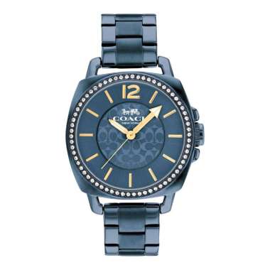 Jam Tangan Wanita Coach Boyfriend 14503985 Ladies Blue Dial Blue Stainless Steel Strap Biru