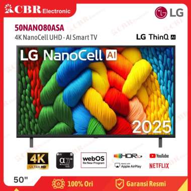 TV LG 50 Inch LED 50NANO80ASA (4K NanoCell UHD - AI Smart TV)