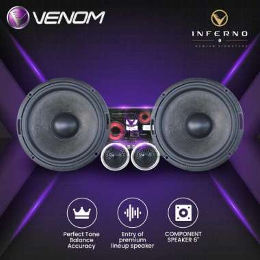 Venom Inferno Series VIN 6 E Speaker Mobil Split 2 Way 6 Inch
