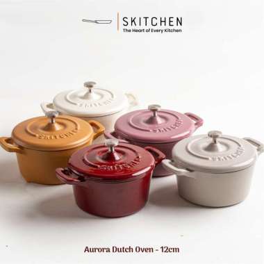 Skitchen Aurora Enamel Dutch Oven Cast Iron (12 cm) Ube