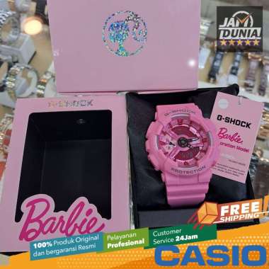 JAM TANGAN WANITA CASIO ANALOG DIGITAL ORIGINAL PINK BARBIE COLLAB G-SHOCK GMA-S110BE-4A G SHOCK GMA