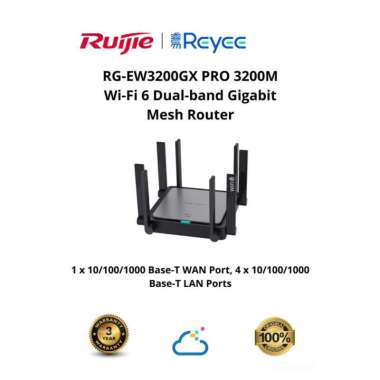 Ruijie Router RG-EW3200GX PRO / EW3200 3200M Wi-Fi 6 Dual-band Gigabit Garansi Resmi 3 Tahun