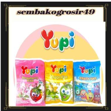 BLI SG Yupi Strawberry Kiss / Mango Kiss / Fruity Puff 120GR/Yuppy Gummy 3D PILLOW 12X15gr 3D gummy