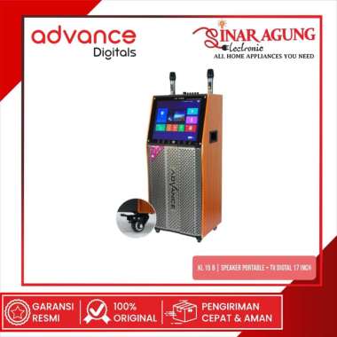 ADVANCE KL-15-B SPEAKER PORTABLE 15 INCH + TV 17 INCH + MIC ORI
