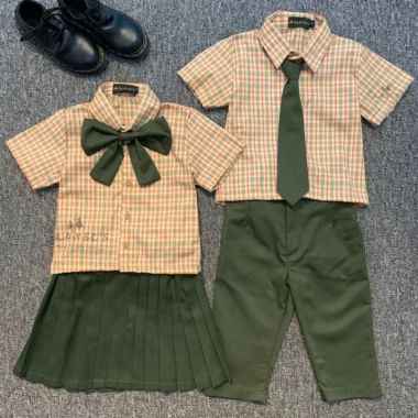SAOIRSE'S Eunji Uniform - Setelan Seragam Sekolah PAUD/TK Anak Perempuan Laki Laki Korean Motif Kota