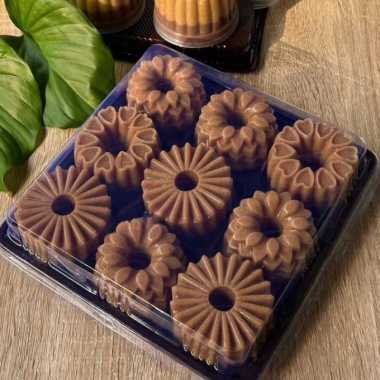 Mika Puding Mini Sekat 9 + Tutup Tray Box Kotak Isi 9 Kue