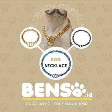 Kalung Anjing Collar Cokcain Tali Tuntun Rantai - Aksesoris Anjing 3mm - Warna HItam Ukuran 61cm