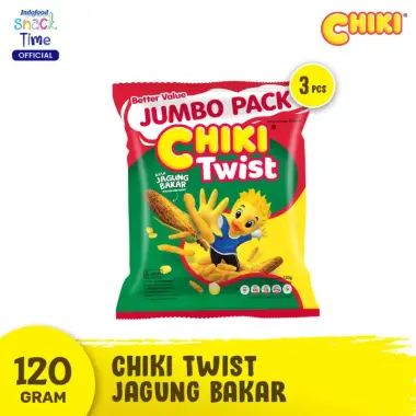 Chiki Twist Jagung Bakar 120 Gr - 3 Pcs