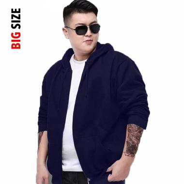 Jaket Pria Big Size Hoodie Zipper Jacket Jumbo 3XL Jullius - NOSH Navy XXXL