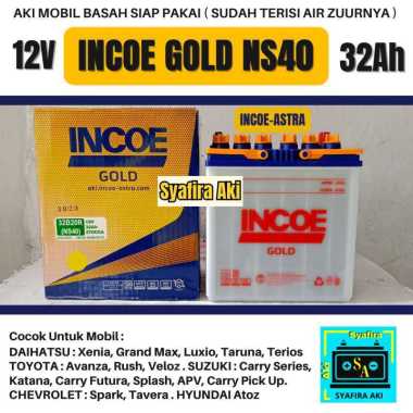 Aki Mobil Suzuki Carry Futura INCOE GOLD Astra NS40 Aki Basah 12V 32A