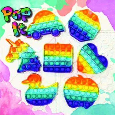 POP IT ! Mainan Viral - Mainan POP IT RAINBOW / Mainan POP IT Pelangi