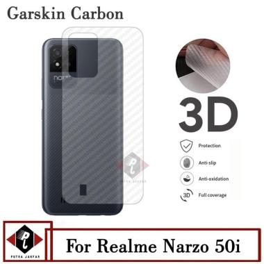 Promo Garskin Realme Narzo 50i Skin Carbon Hydrogel Back Cover