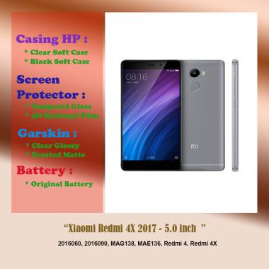 Xiaomi Redmi 4X 2017 - 5.0 inch - Case - Screen Protector - Battery - Dll Clear Hard Case