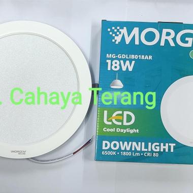 Downlight Led 18watt IB bulat 8 inch putih Morgen 6500K 1800 lumen