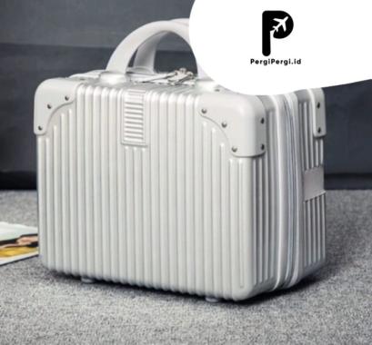koper makeup beauty case koper kecil 12 inch oval warna bc silver