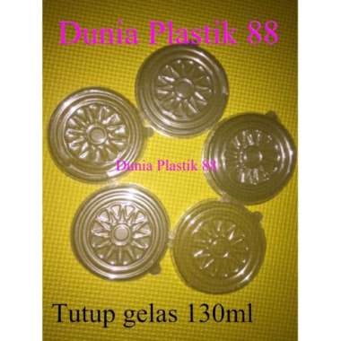 Isi 50pcs TUTUP GELAS cup bening rujak agar puding 120ml 130ml 160ml 220ml