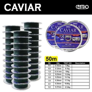 Senar PE Centro Caviar X8 50M 0.8 (0.12 mm)