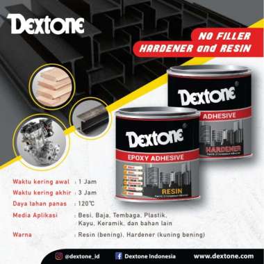 Dextone Epoxy Hardener & Resin 250 GR / resin+hardener 1 set 2 kaleng