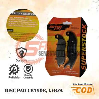 Daytona Disc pad Motor CB150R CBR150 R Verza Kampas Rem Superstock