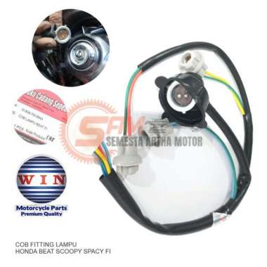 Win Soket Fitting Lampu Depan Beat FI Kabel Cob Kualitas Bagus
