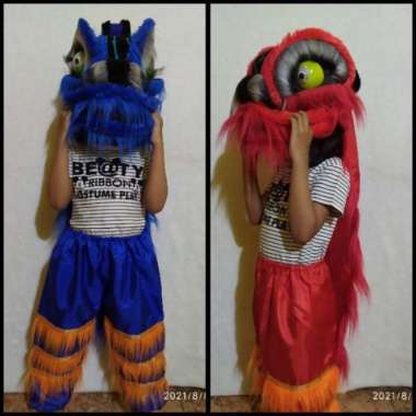 BARONGSAI ANAK NYALA/BARONGSAI NYALA/MAINAN BARONGSAI ANAK - Biru