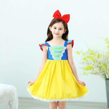JUAL BAJU KOSTUM PRINCESS SNOW WHITE DRESS COSTUME PRINCESS SNOW KC08 - Size 130