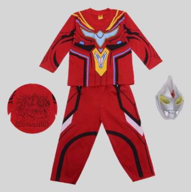 KOSTUM ANAK LAKI LAKI 2-7 TAHUN SETELAN PANJANG SUPERHERO BAJU ANAK - 20 (7th) ULTRAMAN