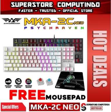 Armaggeddon MKA-2C Keyboard Mekanik Gaming TKL Hitam