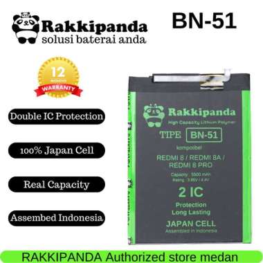 BATERAI RAKKIPANDA BN51 FOR REDMI 8 / REDMI 8A / REDMI 8A PRO