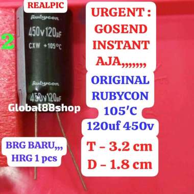 120uf 450v 120uf450v ORIGINAL RUBYCON 120M mk450v 120mk ELCO ELKO ECO EKO POWER AMPLIFIER PSU SUPPLY