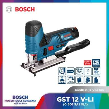 Mesin Jigsaw 18mm Bosch GST 12 V-LI (Unit Only) Cordless Jigsaw 12V