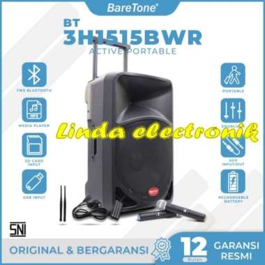 portable wireless baretone bt 3h1515bwr bwr15 baretone bt3h1515bwr Multicolor