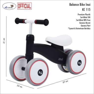 Labeille garansi resmi KC 115 Balance Bike Inui Mini Bike Hitam