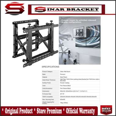 Bracket TV Video Wall/Videotron Braket LED Tv Tilt 45"-75" BRACKET TV